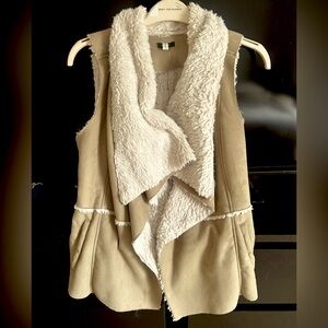 Tan Suede/Fur Vest Women